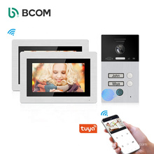 Bcom Multiapartment Bulding 7inch Wired Fingerprint Recognition Ip Intercom Interphone IR Night Vision doorbell